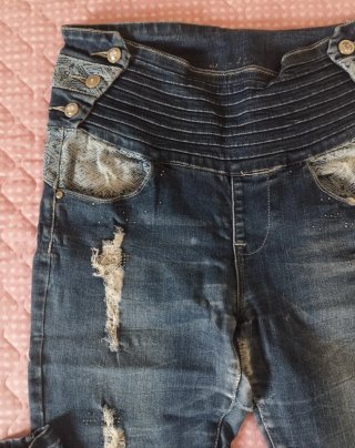 Pantalones vaqueros elásticos brillos