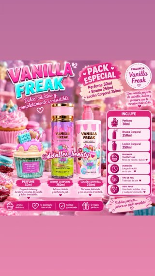 Pack Vanilla Freak Perfume 30ml + Bruma 250ml