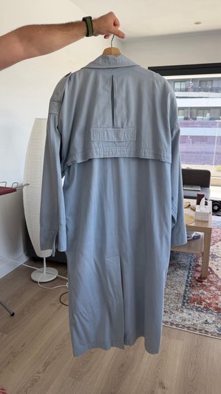 Gabardina oversize azul vintage