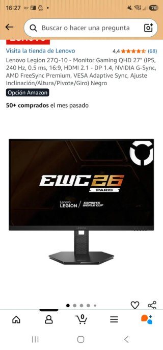 Monitor Lenovo Legion 27Q-10 2K