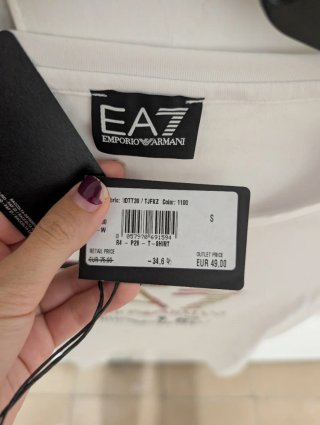 Camiseta EA7 Emporio Armani Blanca Talla S