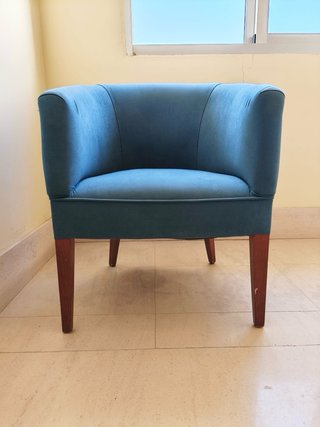 Butaca de lectura azul