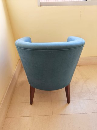 Butaca de lectura azul