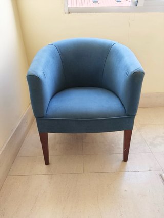 Butaca de lectura azul
