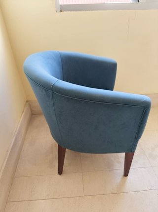 Butaca de lectura azul