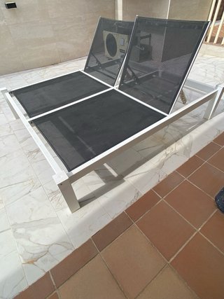 Tumbona doble aluminio 5 posiciones