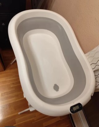 Bañera con termómetro,patas,desagüe,cojín reductor