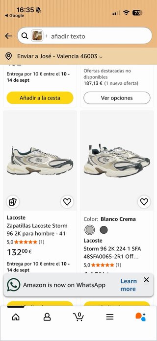 Zapatillas Lacoste Beige y Dorado