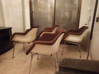 Sillas vintage años 60 (plástico y metal)