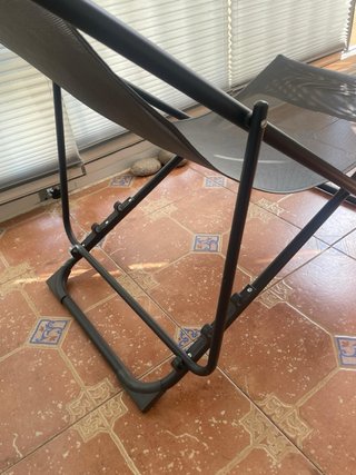 Hamaca plegable gris como nueva