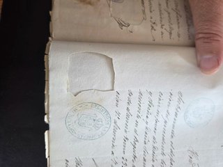Hijuela sello 1a clase 100 pesetas Murcia 1890