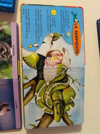Lote de cuentos / puzzle; ANIMALES DE LA JUNGla