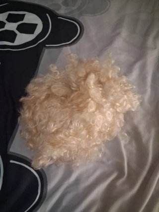 Peluca rubia rizada angelito