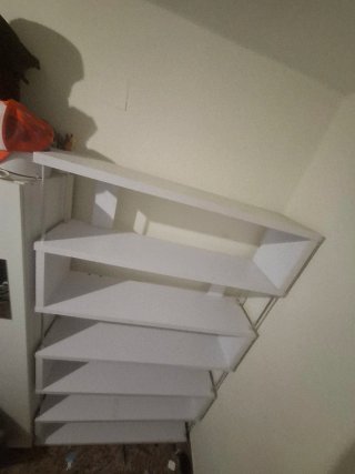 Estantería 7 pisos blanca