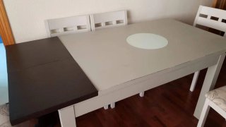 Mesa de comedor extensible y 6 sillas a juego
