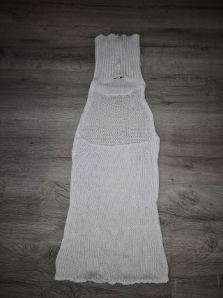 Jersey sin mangas cuello alto blanco