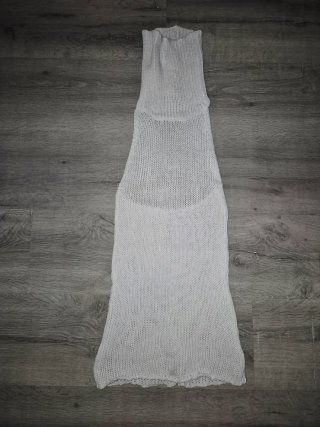 Jersey sin mangas cuello alto blanco