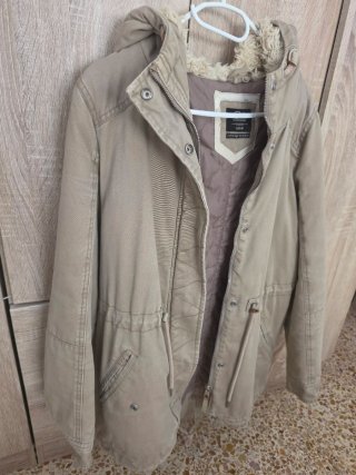 Chaqueta parka mujer beige