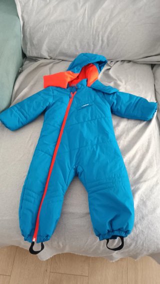 Buzo Nieve Infantil Azul y Naranja del decatlon