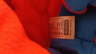 Buzo Nieve Infantil Azul y Naranja del decatlon