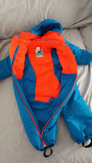Buzo Nieve Infantil Azul y Naranja del decatlon