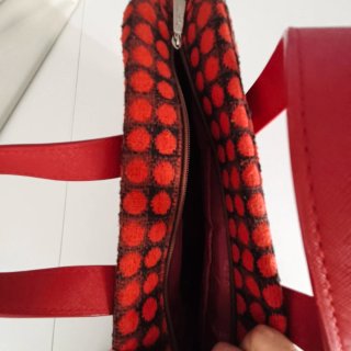 Borsa donna nera e rossa