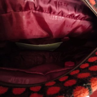 Borsa donna nera e rossa