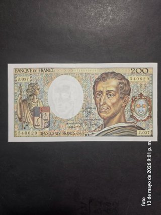 Billete 200 Francos Franceses 1985