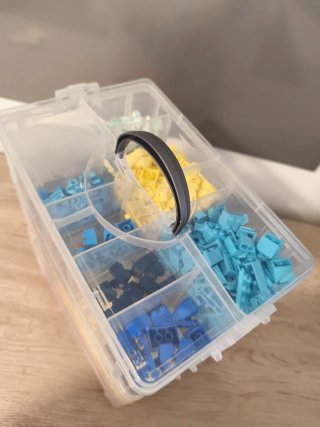 LEGOS scatole varie + borsa organizzatrice