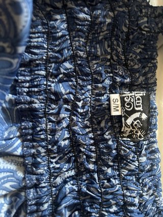 Vestido largo estampado azul talla. Talla S/M