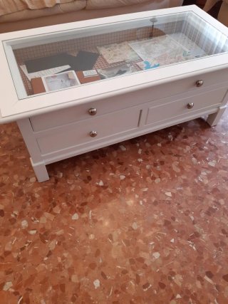 Mesa de centro madera y cristal