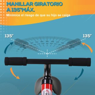Bicicleta de equilibrio roja con pedales