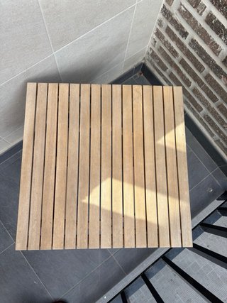 Mesa de jardín plegable de madera