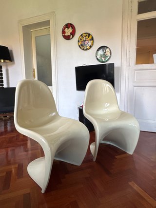 Sillas Panton Beige Brillantes vintage