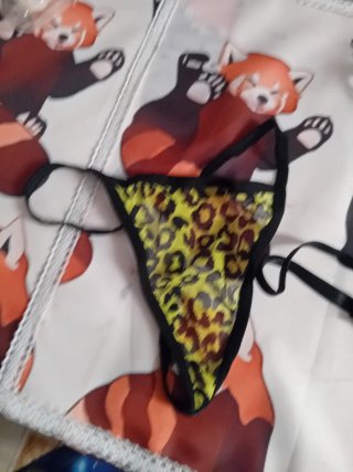 Completo intimo leopardato giallo fluo tg U curvy