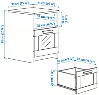 Mesita Noche IKEA BRIMNES Blanca