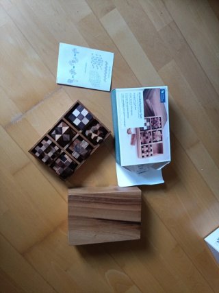 Set 6 Rompecabezas Madera Knobelspiele-Set