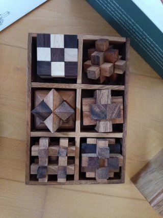 Set 6 Rompecabezas Madera Knobelspiele-Set