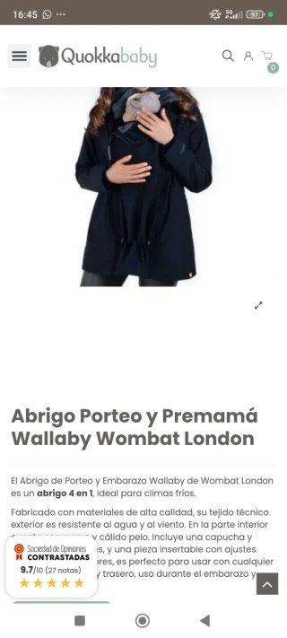 Abrigo Wombat&Co Negro