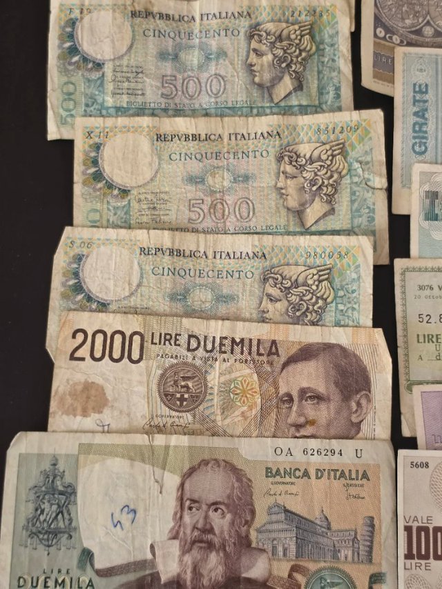 42 Billetes Italianos Lira Varios Estados