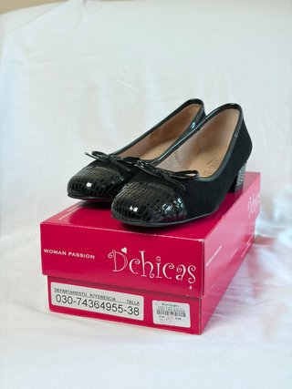 Zapatos D'chicas Negros Tacón Talla 38