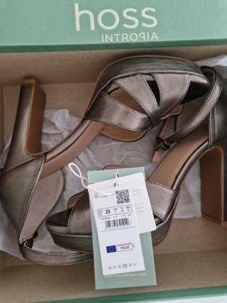Sandalias Hoss Intropia fiesta doradas talla 39