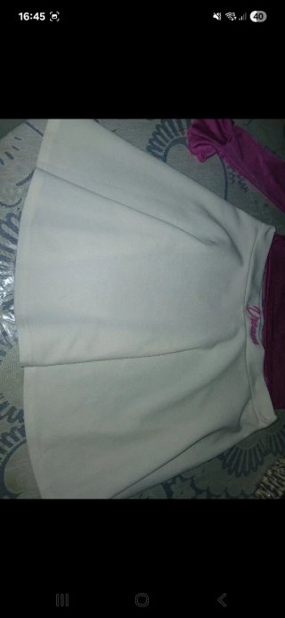 Conjunto top y falda blanco