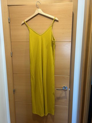 Vestido Verano Stradivarius Amarillo Talla M