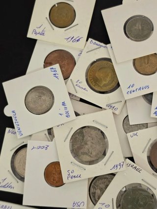 Collezione di 100 monete incapsulate