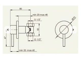 Llave de paso 1/2"