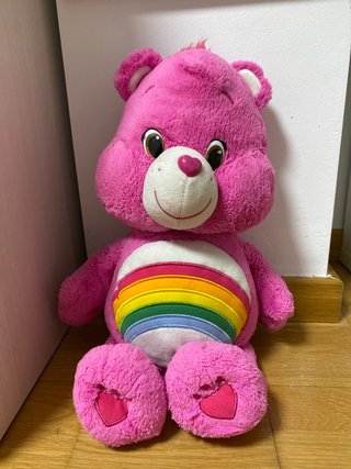 Peluche Oso Cariñoso Rosa Arcoíris
