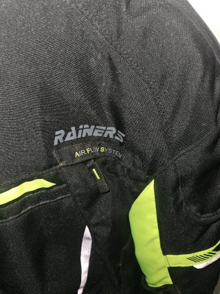 Chaqueta Moto Rainers Negra con Detalles Flúor