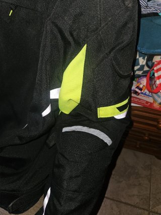 Chaqueta Moto Rainers Negra con Detalles Flúor