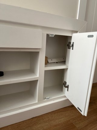 Mueble recibidor Banak madera blanco